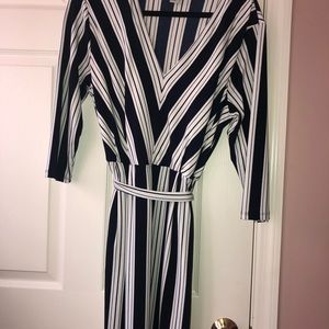 3/4 striped tie dress